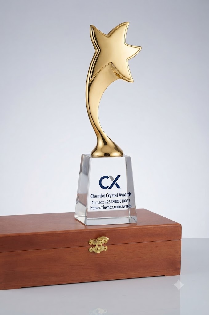 Crystal glass award plaques delivered to Ikoyi Lagos Nigeria fast