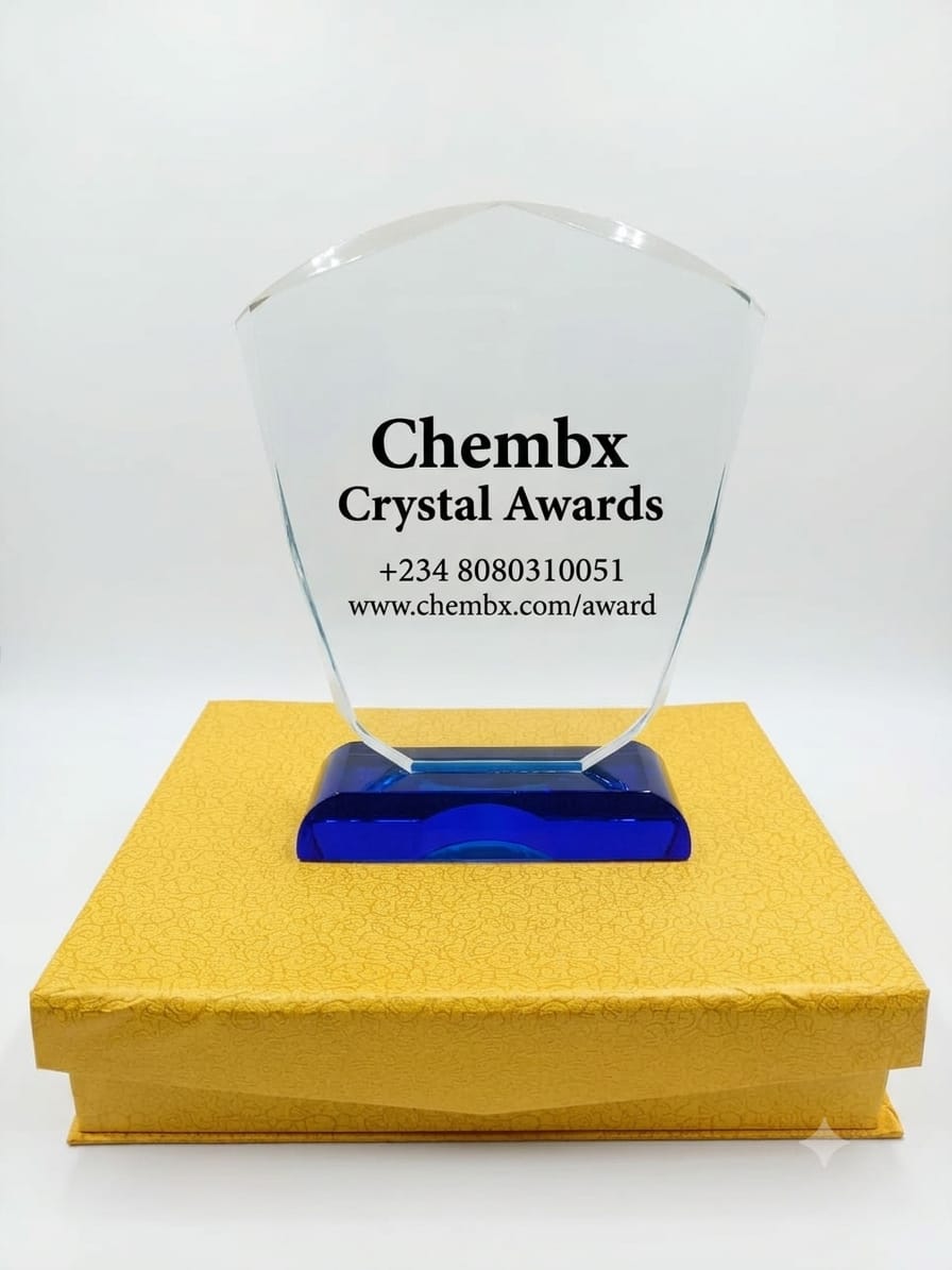 Crystal glass awards and plaques delivered to Festac Lagos Nigeria