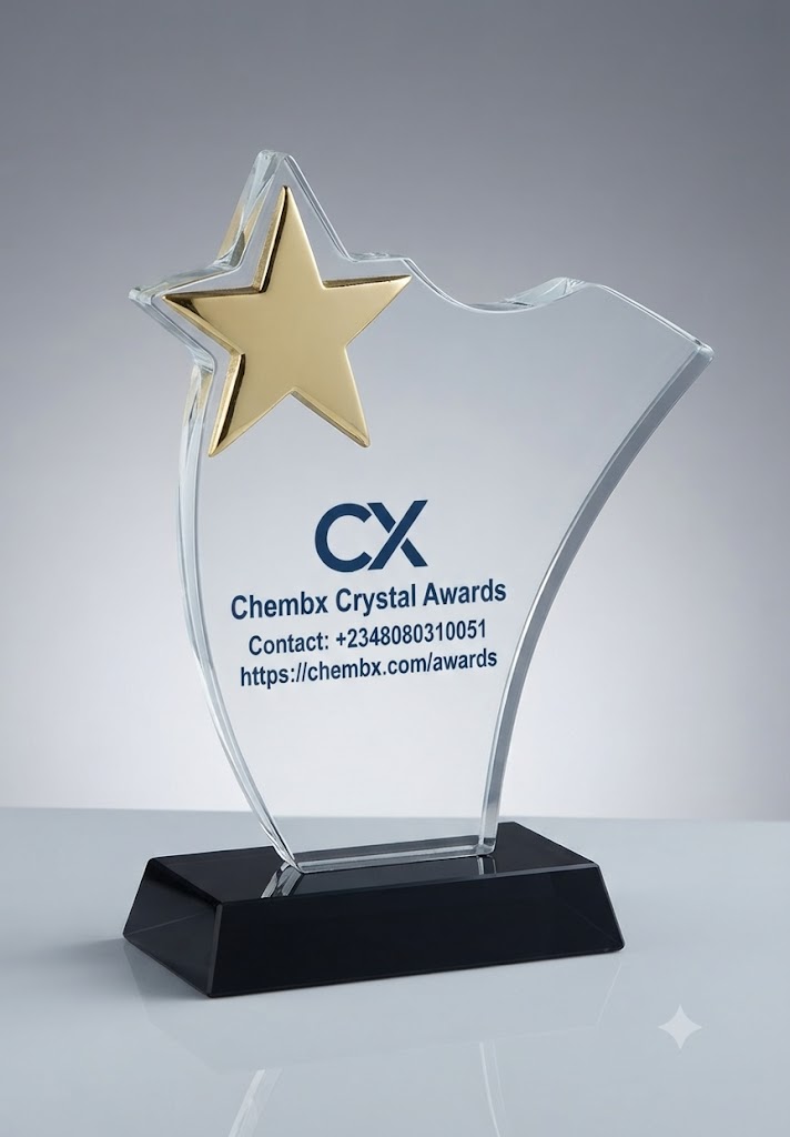 Crystal glass plaque award for corporate recognition Lagos Nigeria low cost