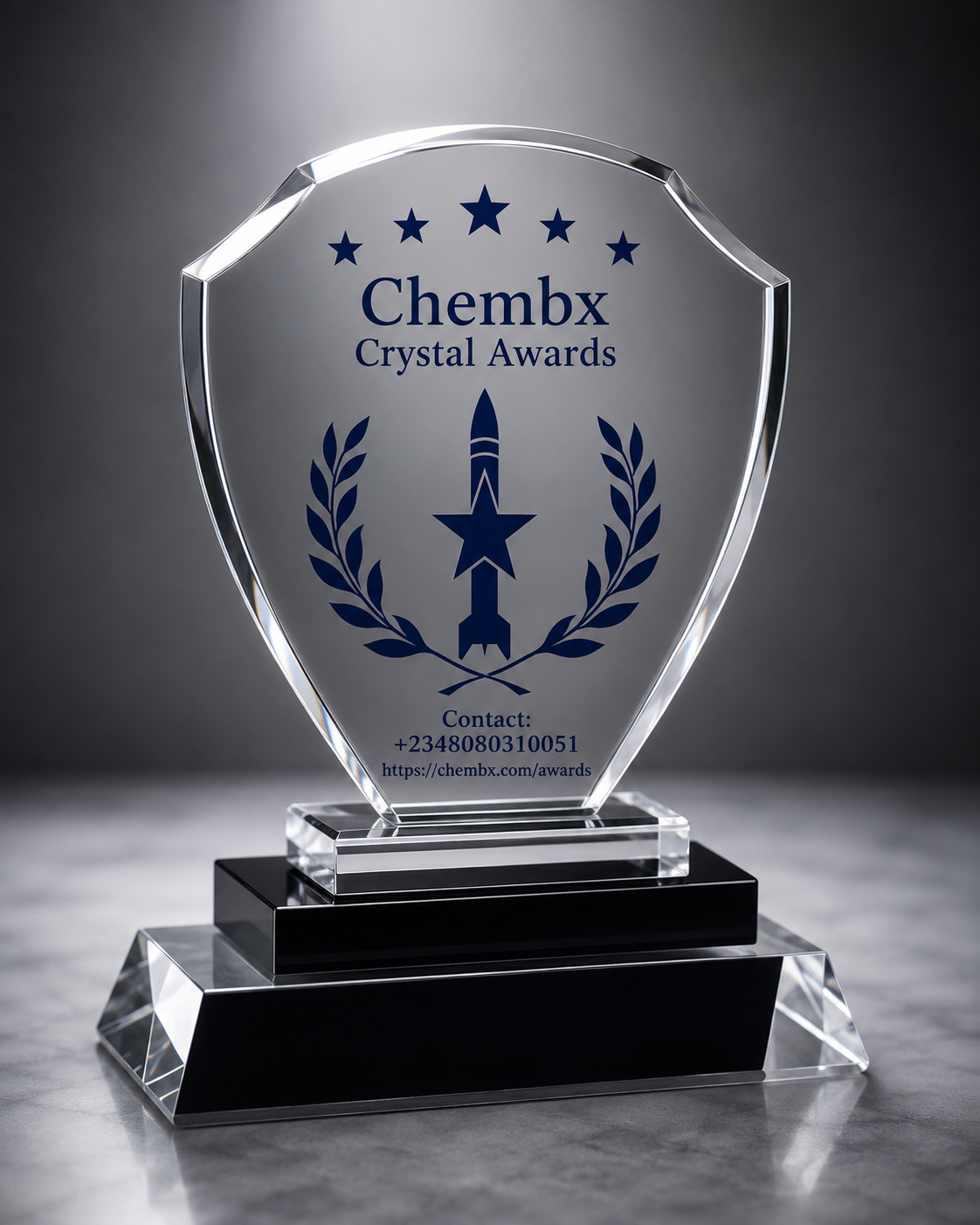 Crystal glass plaques for church and ministry awards Nigeria affordable