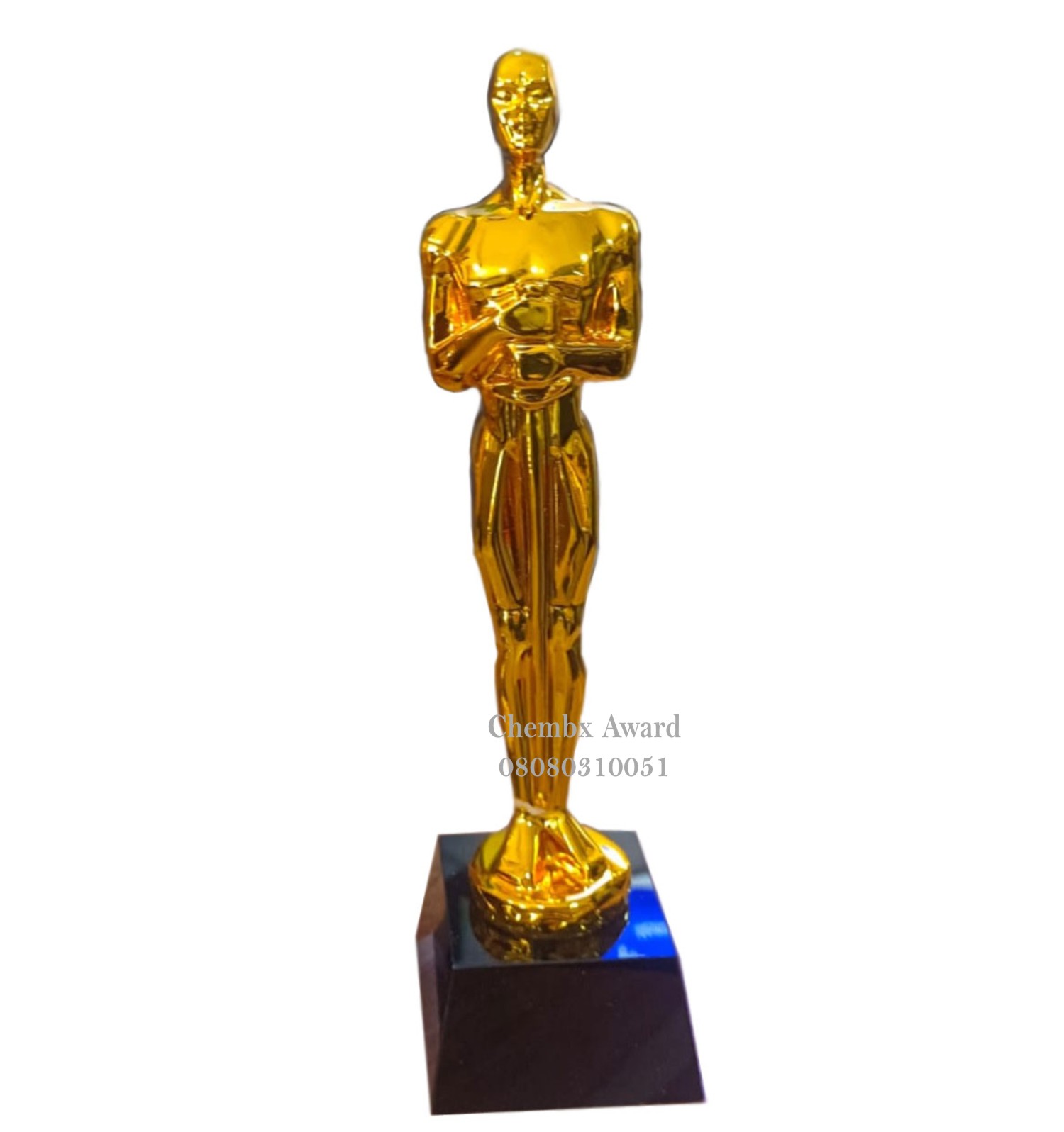 Elegant gold trophy plaque for church appreciation