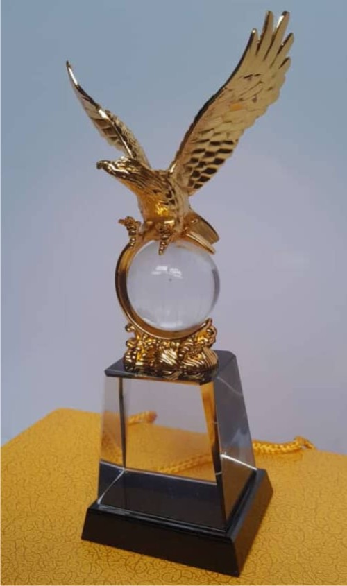 Gold and black plaque combo for executive awards