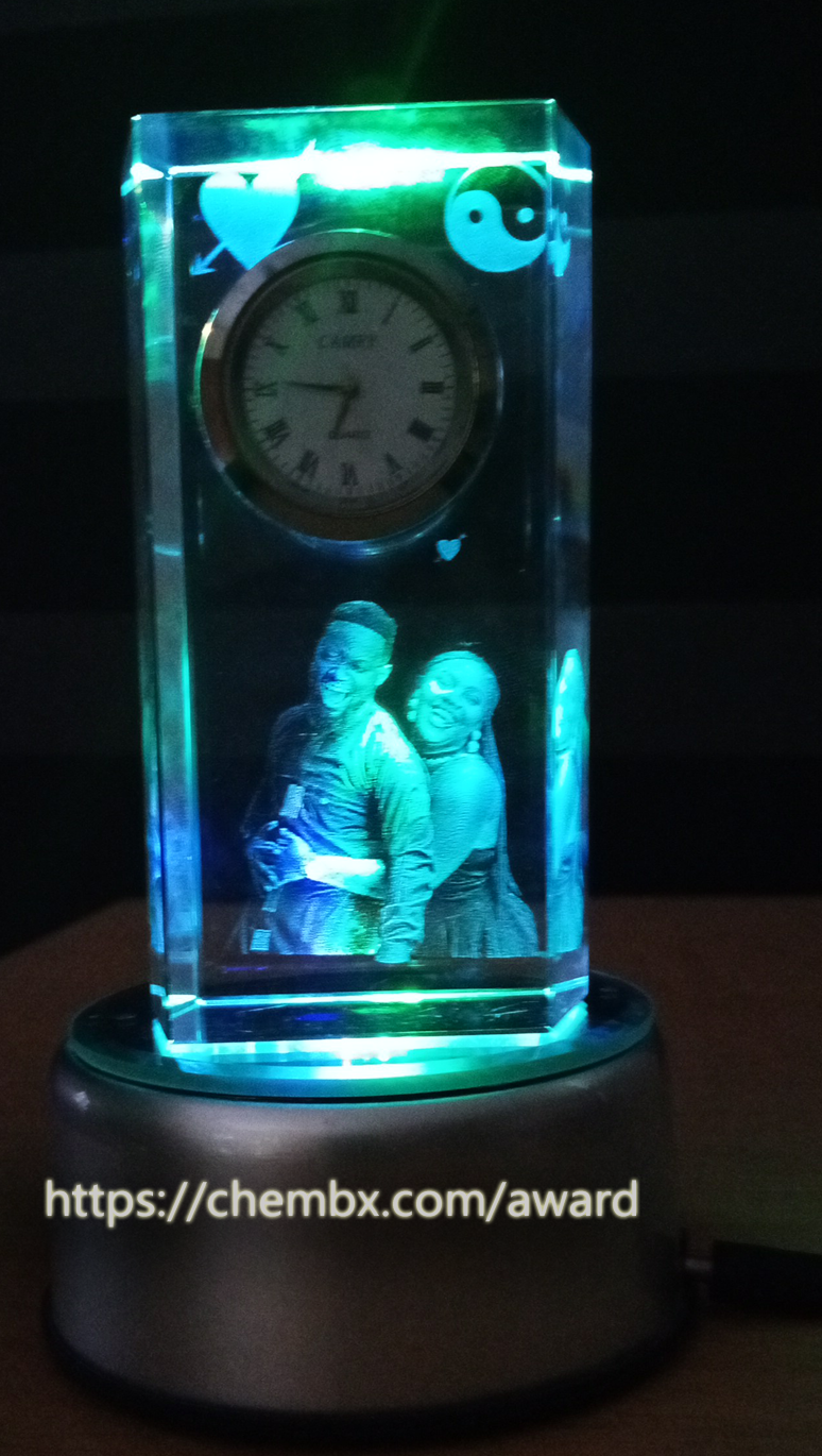 Custom 3D laser engraved photo cube Chembx Ghana