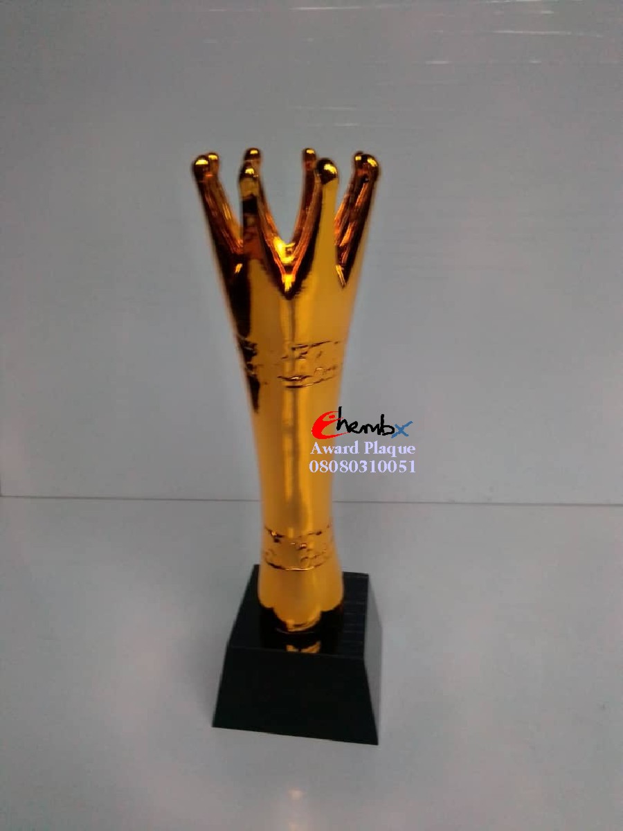 Crystal plaque award with custom company branding &ndash; Ghana