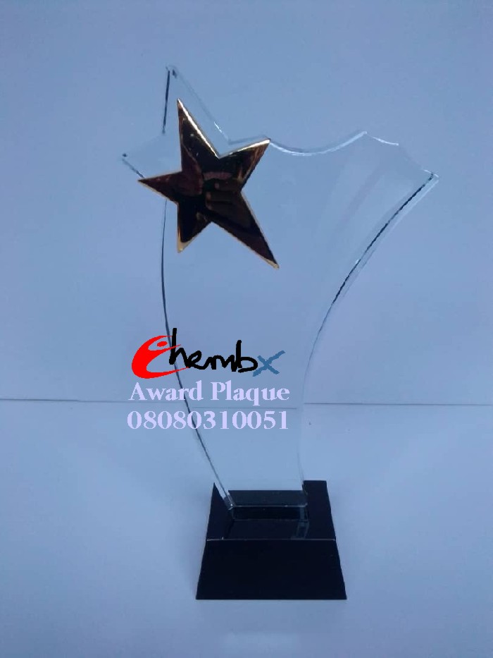 Crystal plaque award with custom company name and logo engraving &ndash; Ghana&rsquo;s top award dealer