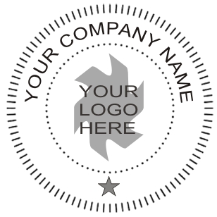 Professional embossing seal design with optional logo
