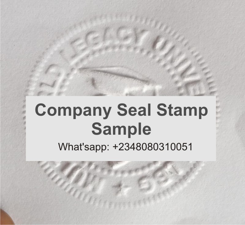 Order prompt ‘Click here’ for embossing seal via WhatsApp