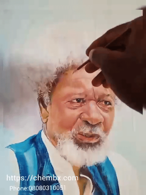 Custom portrait painting of a Ghanaian family by Chembx