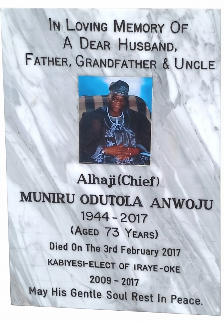 Expert marble headstone engraving and granite designing services in Maryland, Ogudu, Ketu, Magodo, Gbagada and Isolo, Lagos State.