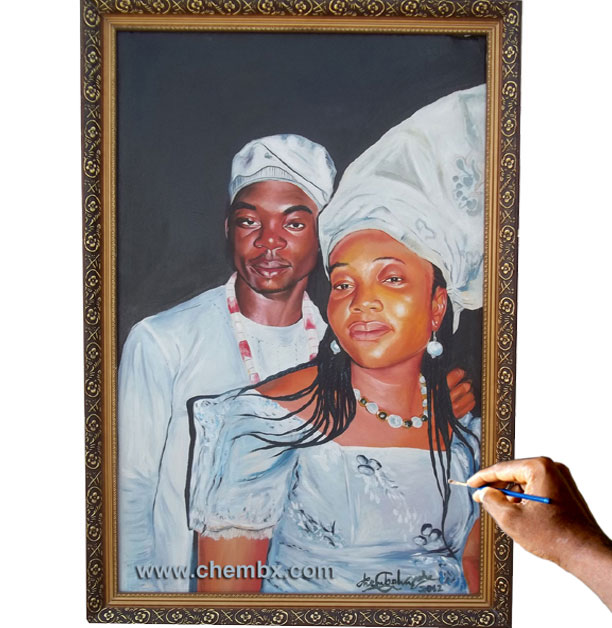 African portrait artwork by Chembx Lagos artist