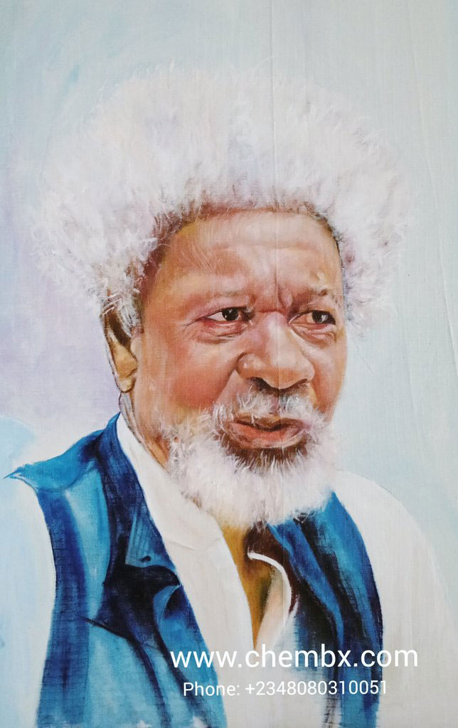 Realistic oil color painting on canvas by Nigerian artist
