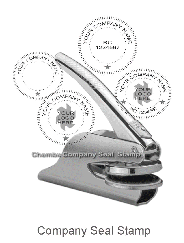 office embossing company seal and self inking rubber stamp maker in Nigeria west Africa